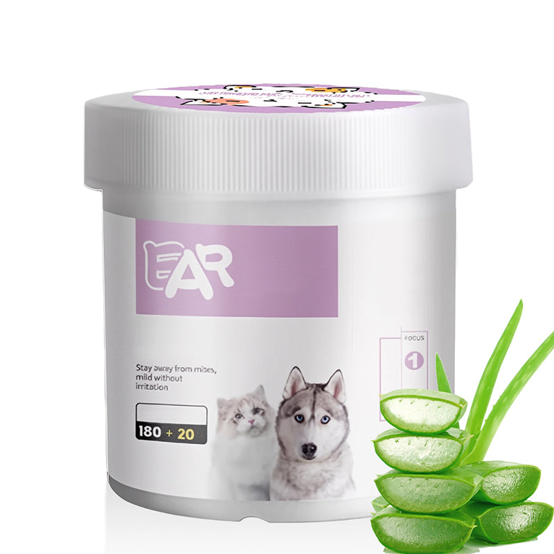 Toallitas Limpiadoras Naturales de Origen Vegetal para los Ojos y Oídos de las Mascotas