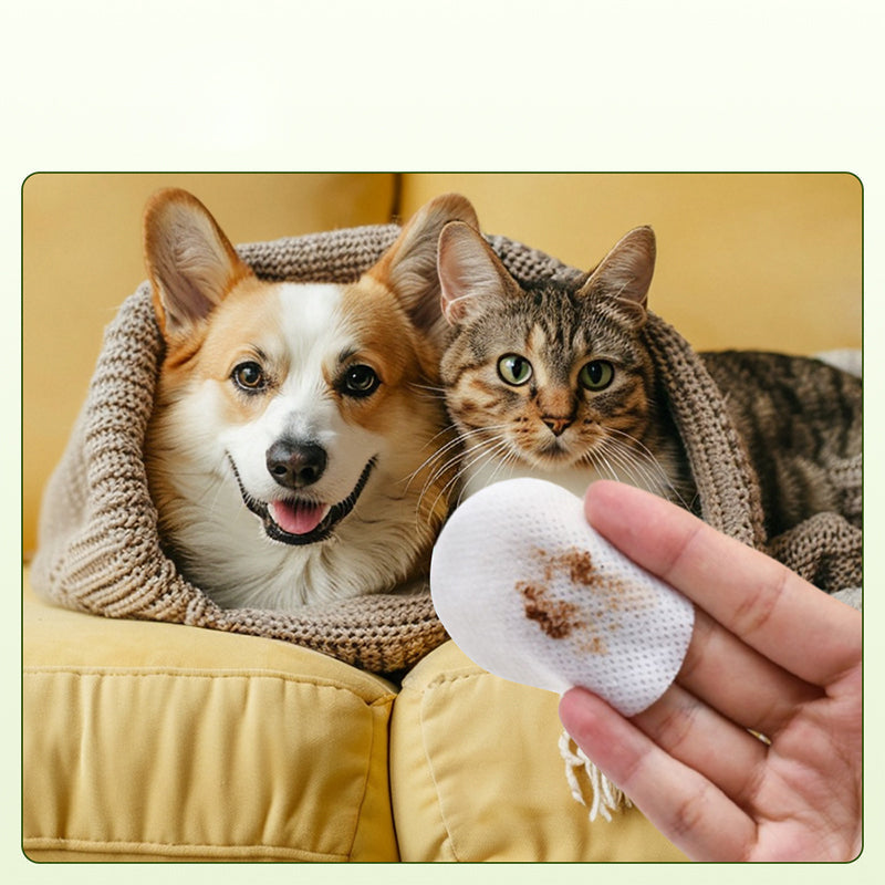 Toallitas Limpiadoras Naturales de Origen Vegetal para los Ojos y Oídos de las Mascotas
