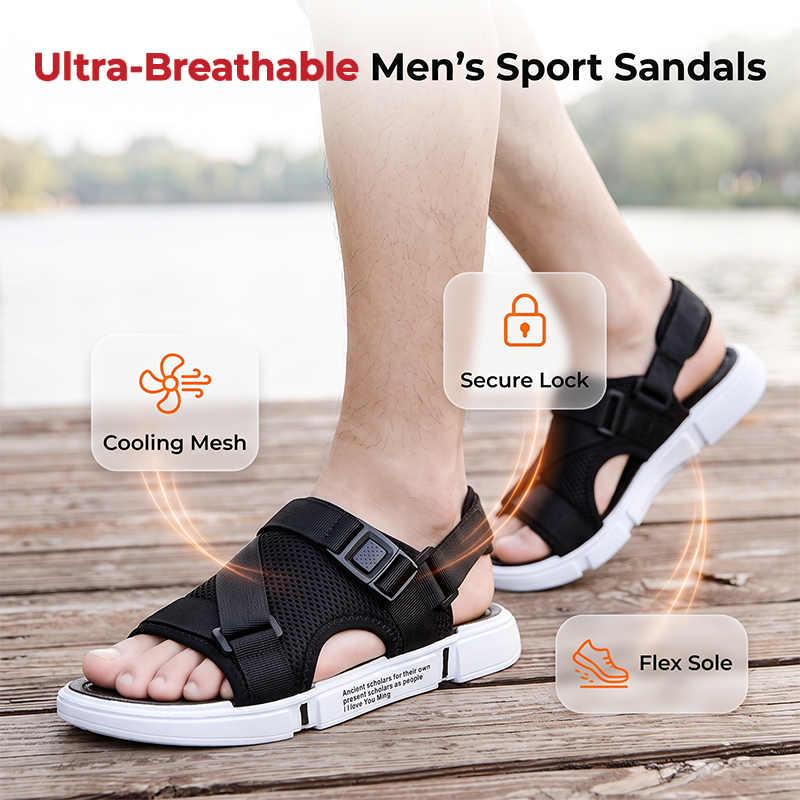🔥50% de descuento en la gran venta de verano👟Sandalias transpirables de punta abierta para hombre🍃