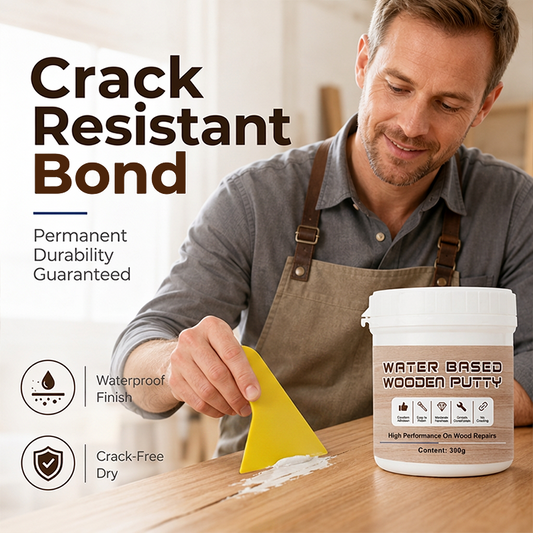Masilla de madera a base de agua 300g Pasta de relleno de grietas de gabinete blanca