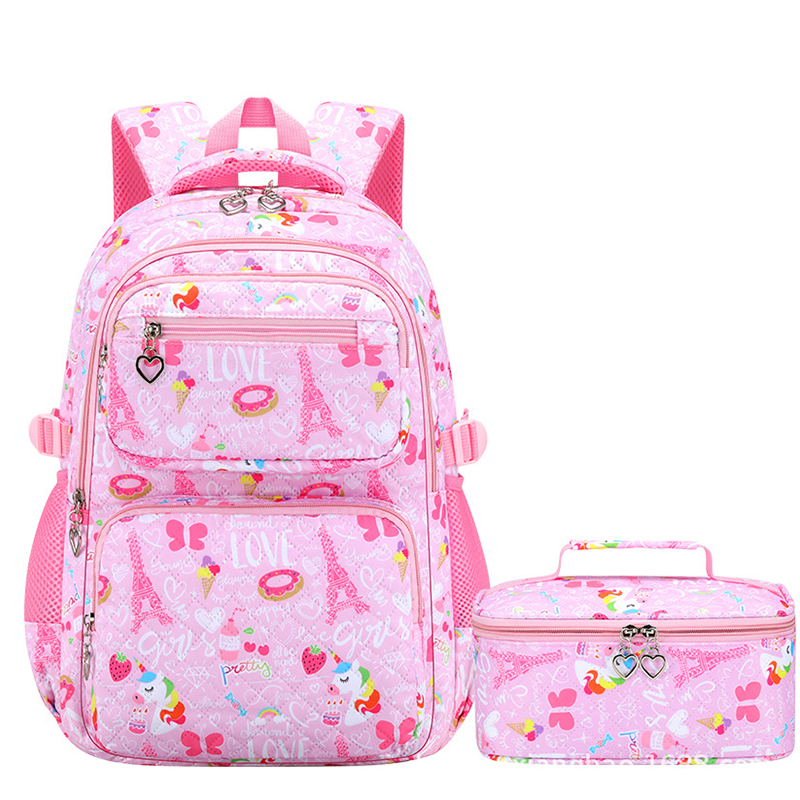 Girls' Cute Multi-Pocket School Backpack