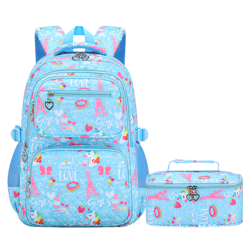 Girls' Cute Multi-Pocket School Backpack