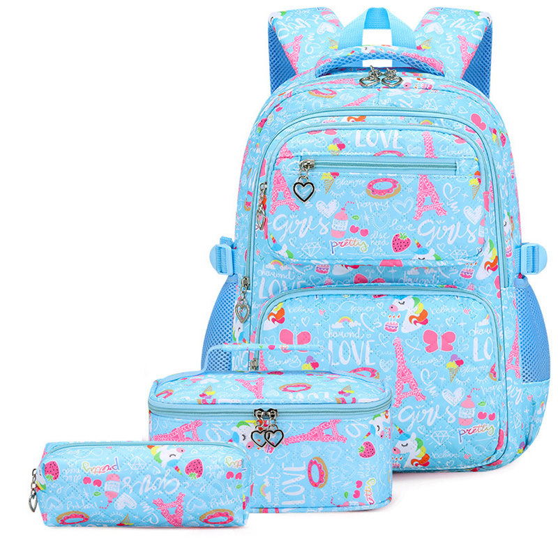 Girls' Cute Multi-Pocket School Backpack