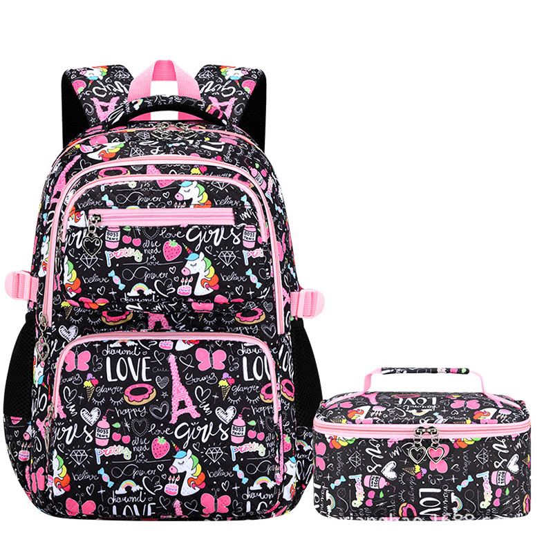 Girls' Cute Multi-Pocket School Backpack