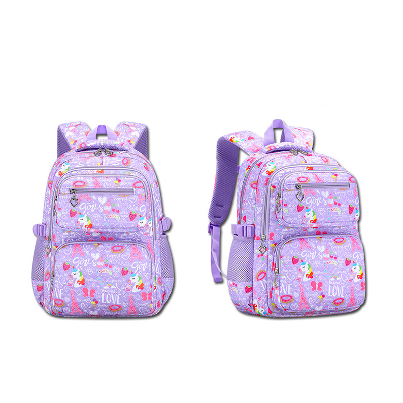 Girls' Cute Multi-Pocket School Backpack