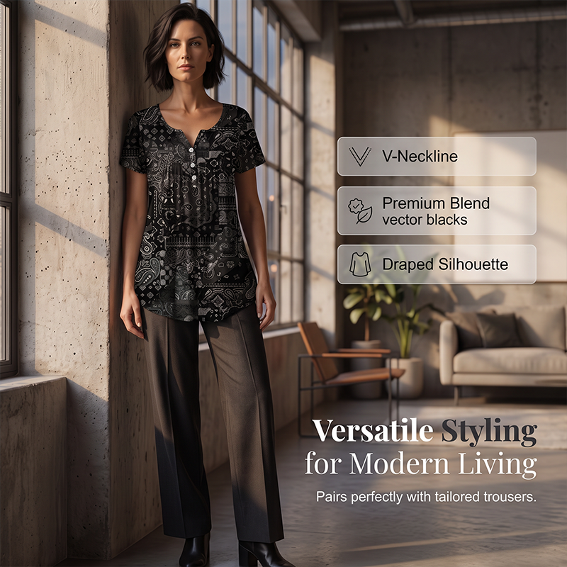 Women's Casual V-Neck Top