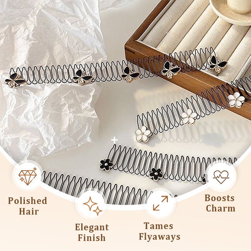 🔥¡Oferta imperdible con 50% de descuento!🔥 Elegante diadema flexible e invisible que evita los cabellos sueltos: agarre en espiral, sin marcas ni enredos 💇