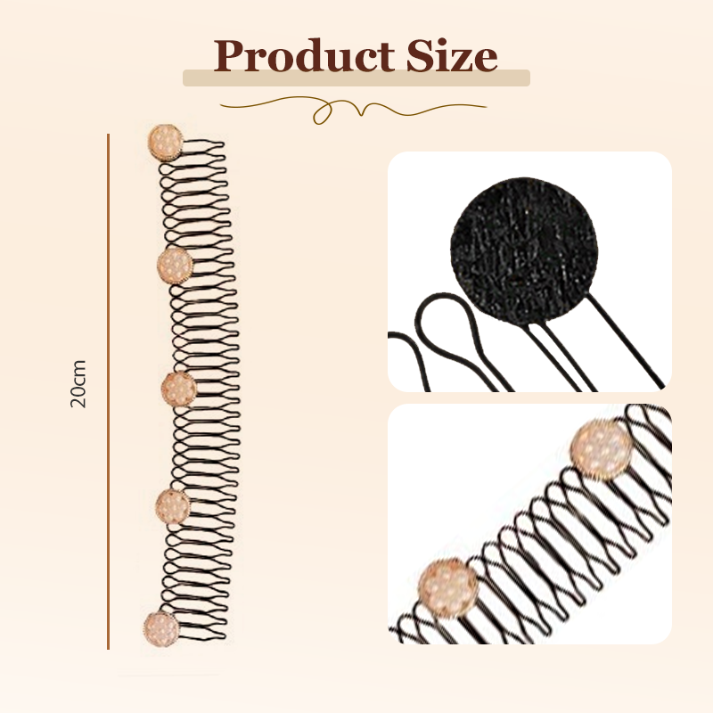 🔥¡Oferta imperdible con 50% de descuento!🔥 Elegante diadema flexible e invisible que evita los cabellos sueltos: agarre en espiral, sin marcas ni enredos 💇