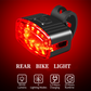 Luz delantera y trasera recargable para bicicleta