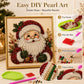 🧘Relajante e ideal para principiantes - 🎨💎Kit de arte DIY de pintura de diamantes y perlas con temática navideña
