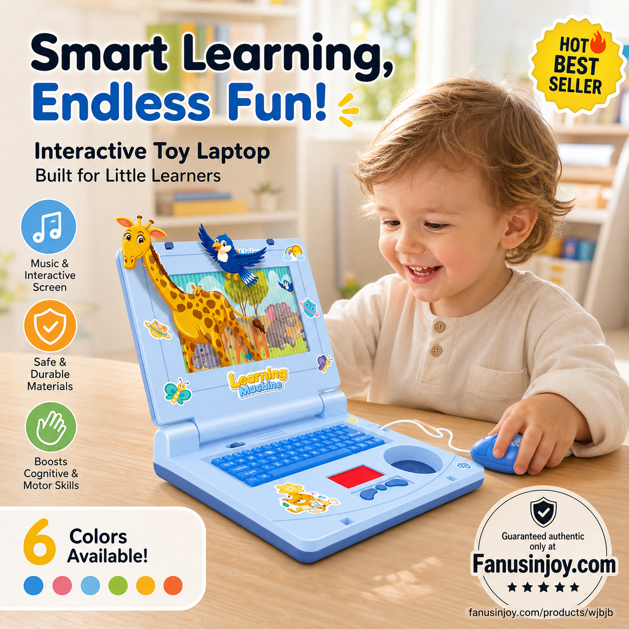 🔥50% de desconto por tempo limitado! 👧Brinquedos educativos para estimular as capacidades cognitivas das crianças! 🖥️Portátil de brincar com simulação interativa