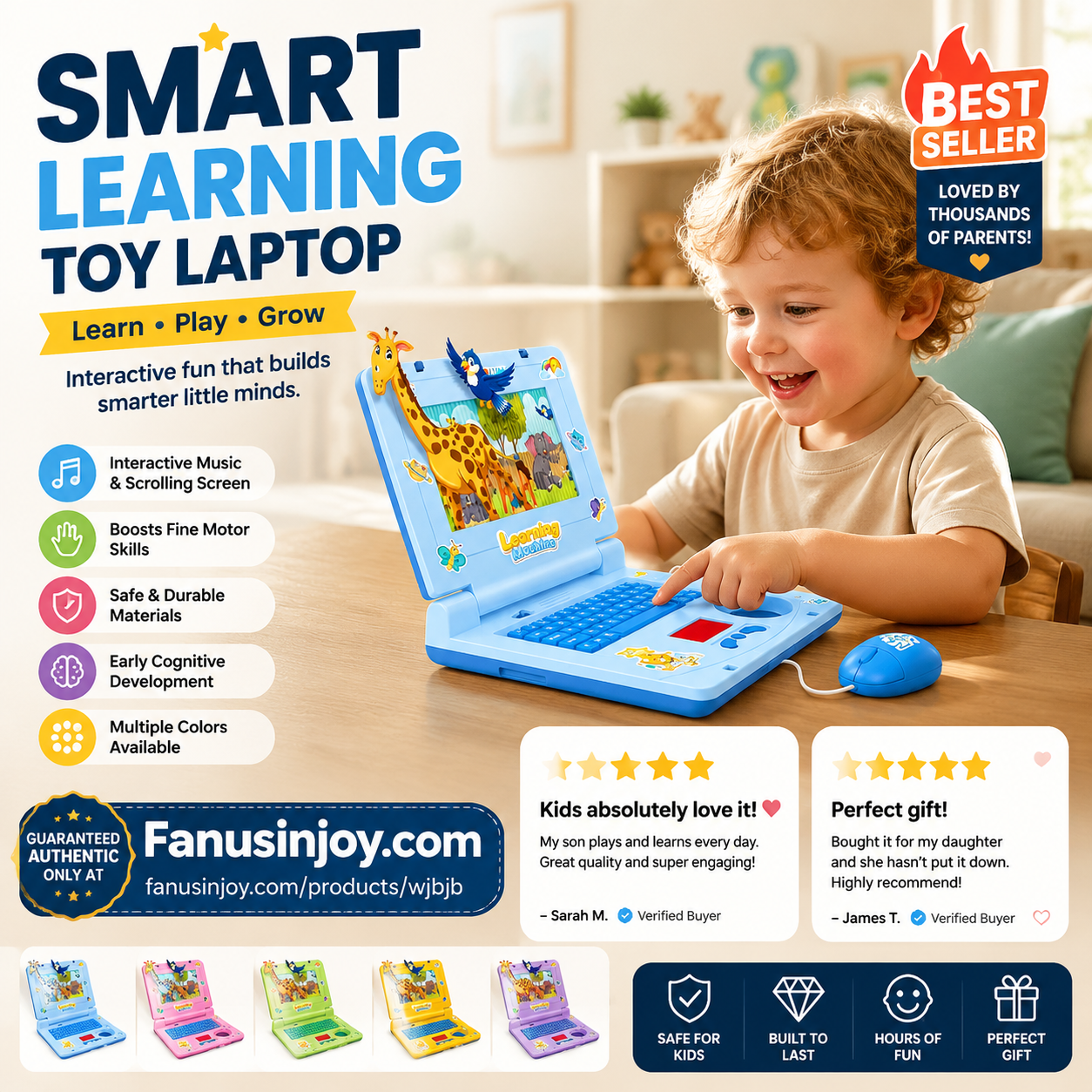 🔥50% de desconto por tempo limitado! 👧Brinquedos educativos para estimular as capacidades cognitivas das crianças! 🖥️Portátil de brincar com simulação interativa
