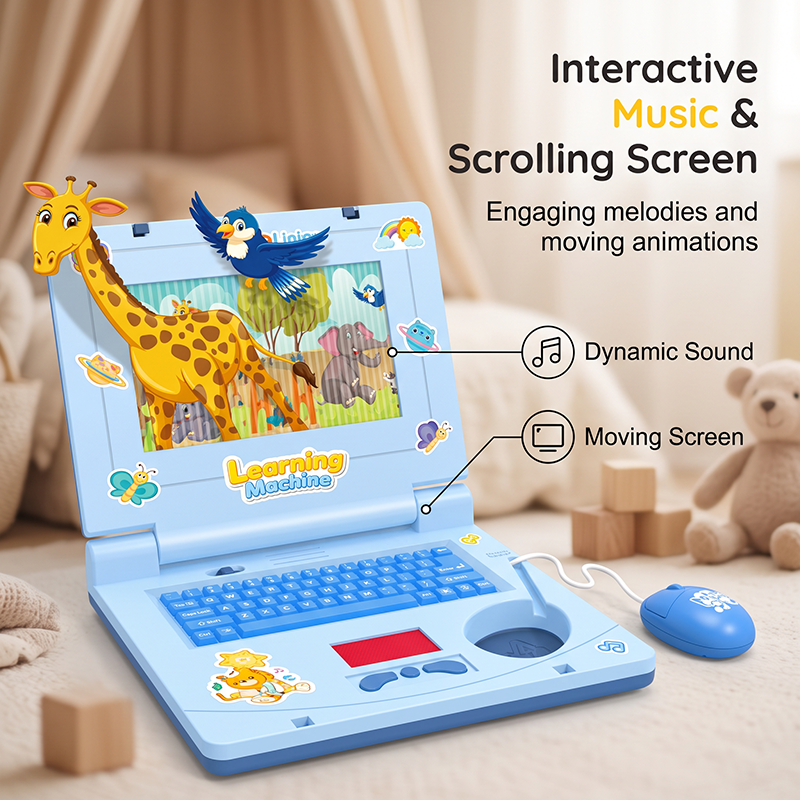 🔥50% de desconto por tempo limitado! 👧Brinquedos educativos para estimular as capacidades cognitivas das crianças! 🖥️Portátil de brincar com simulação interativa