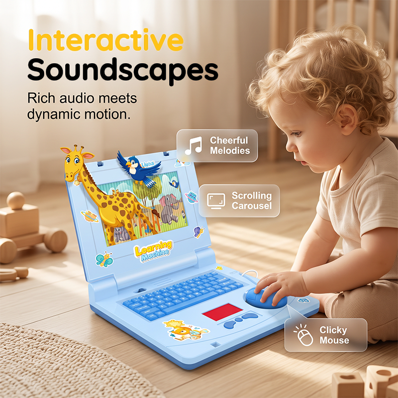🔥50% de desconto por tempo limitado! 👧Brinquedos educativos para estimular as capacidades cognitivas das crianças! 🖥️Portátil de brincar com simulação interativa