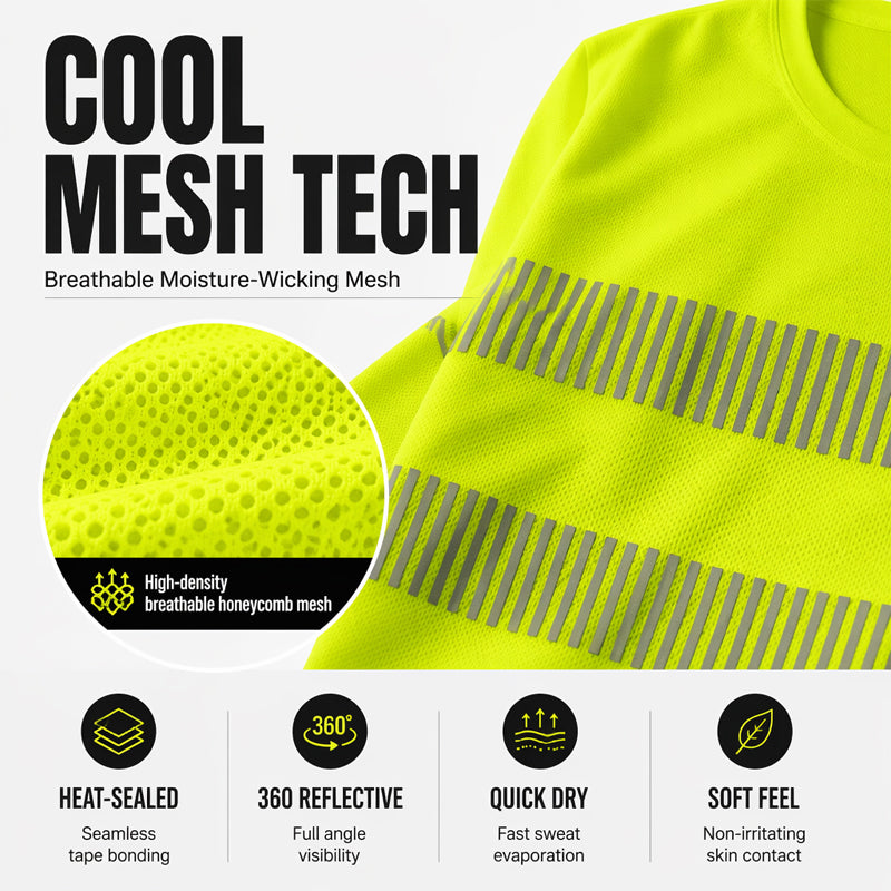 🚧💡 LIMITED TIME 50% OFF! 🦺Hi-Vis Reflective Safety Top – Bright visibility & 360° protection.