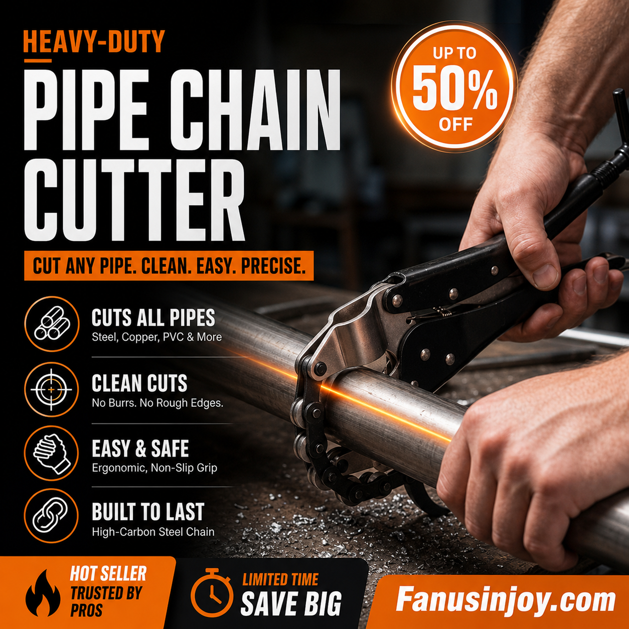 💥Limited time 50% off！🏭Factory direct cutters, expert certified quality goods🛠️Heavy Duty Exhaust Pipe Chain Cutter Pliers
