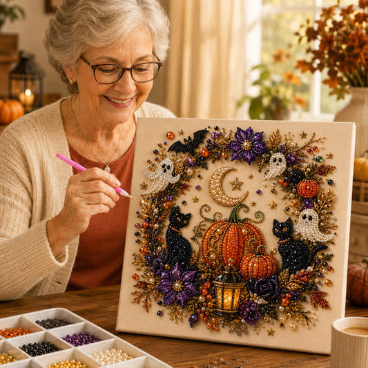 👻Kit de bricolaje para crear arte con perlas de fantasmas de Halloween🎁