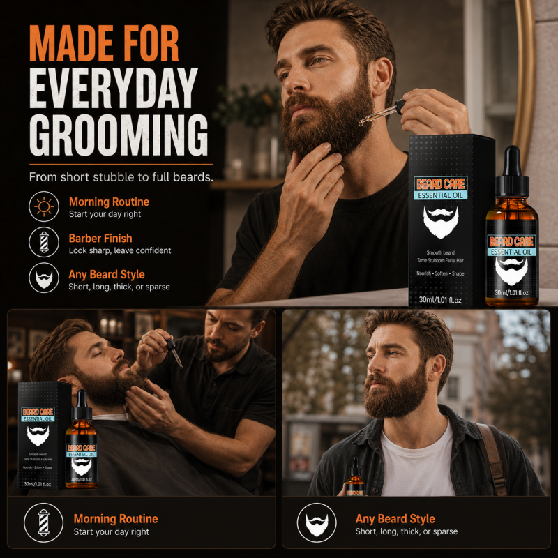 Aceite esencial nutritivo para el cuidado de la barba