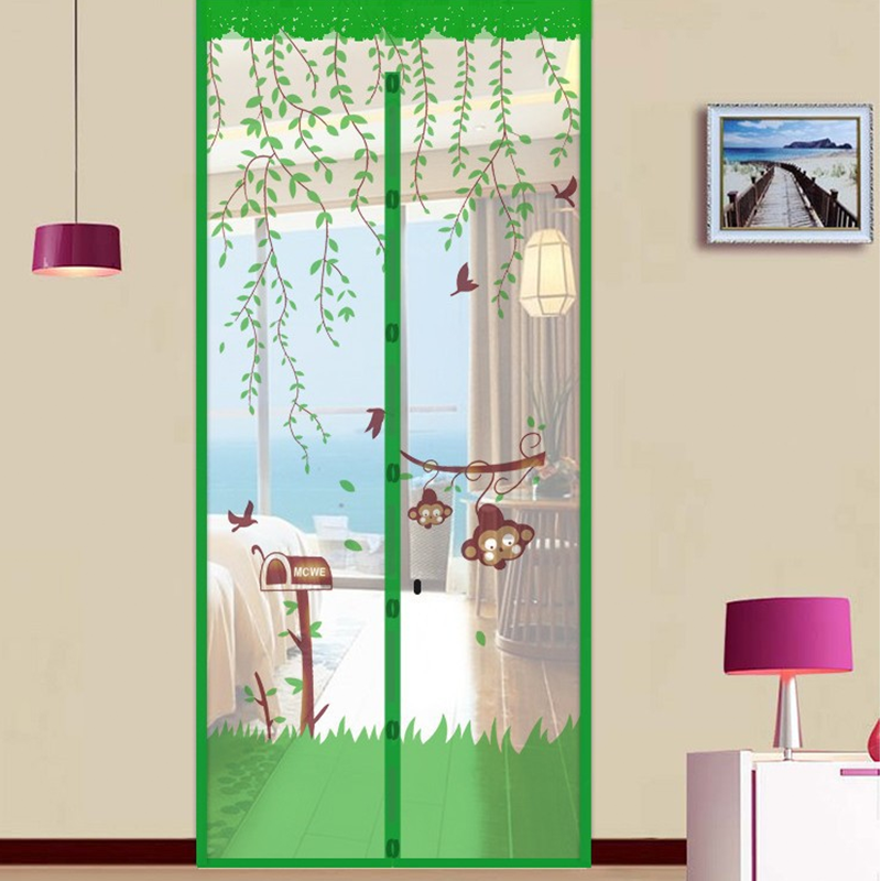 🔥🔥Puerta con mosquitera antimosquitos y estampado de mono