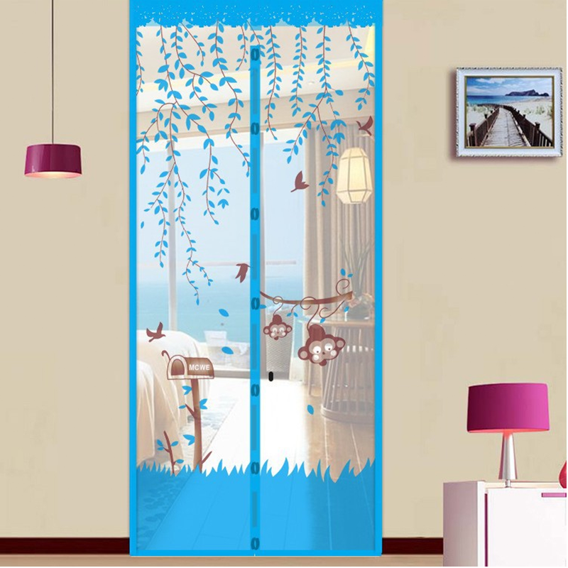 🔥🔥Puerta con mosquitera antimosquitos y estampado de mono