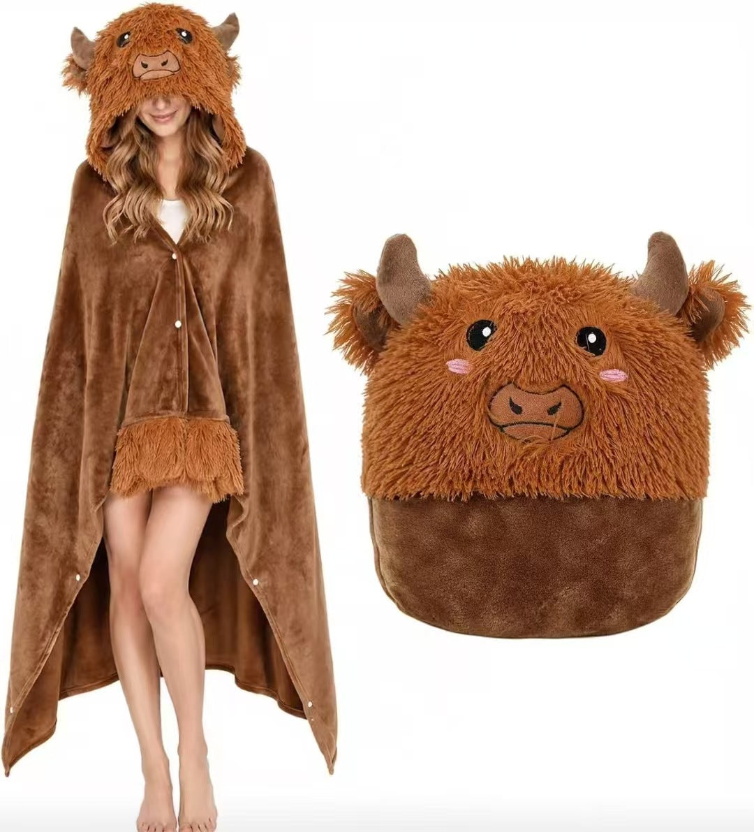 🎁【summerween】1pc Unisex Wearable Blanket Bat  Hooded Cape