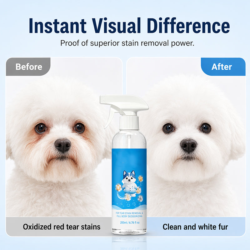 No-Rinse Pet Cleaning Spray Stain and Odor Remover for Dogs and Cats 500ml