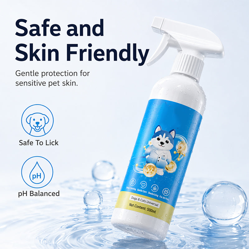 No-Rinse Pet Cleaning Spray Stain and Odor Remover for Dogs and Cats 500ml