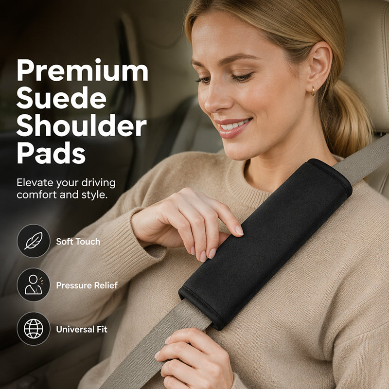 ⏳Limited-time 50% off⏰Universal Faux Suede Car Seat Belt Shoulder Cover Extended Cushion Padding🛡️🎽