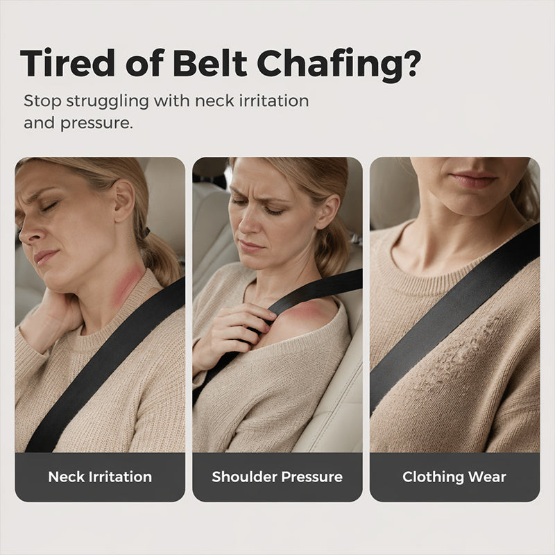 ⏳Limited-time 50% off⏰Universal Faux Suede Car Seat Belt Shoulder Cover Extended Cushion Padding🛡️🎽