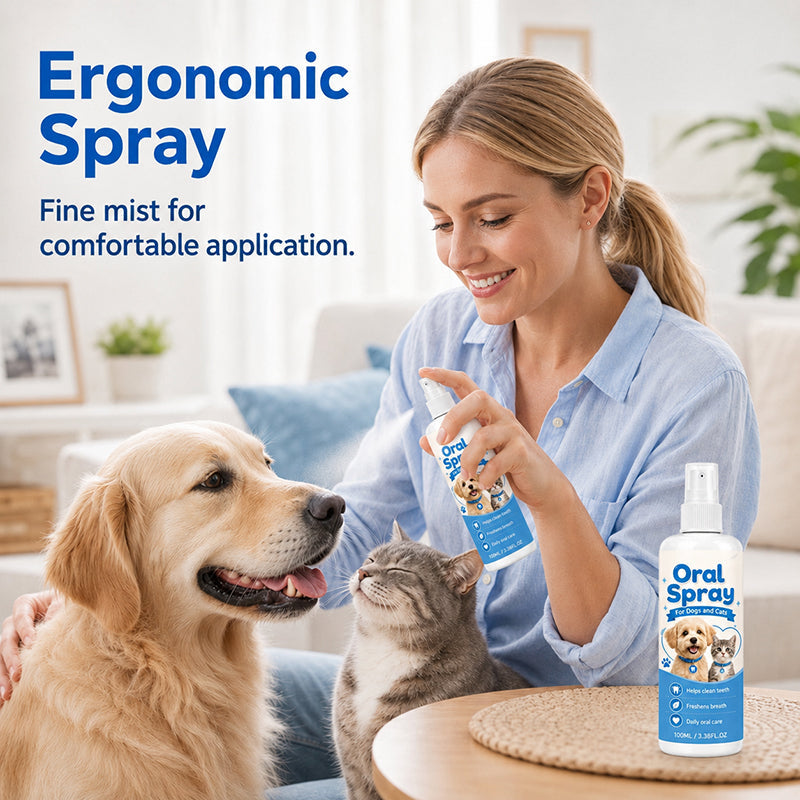 🥳¡OFERTA ESPECIAL 2026!🥳💞¡Más de 50.000 unidades vendidas!🐶🐱 ¡50% de descuento! Spray de limpieza bucal para mascotas: refresca el aliento y favorece la higiene bucal diaria. Bruma suave, fácil de usar: ¡no necesita cepillado! 🌸🧴