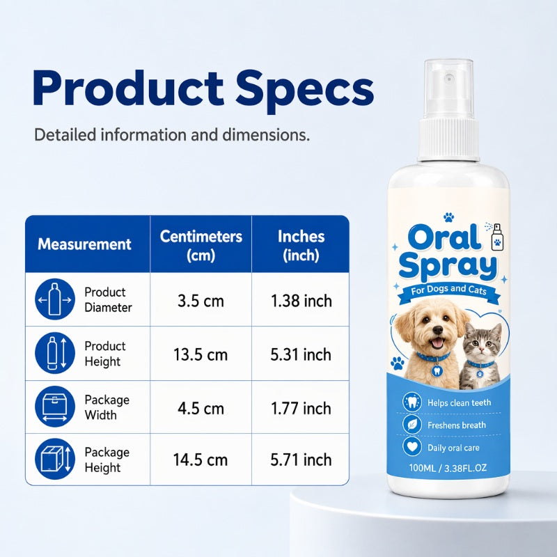 🥳¡OFERTA ESPECIAL 2026!🥳💞¡Más de 50.000 unidades vendidas!🐶🐱 ¡50% de descuento! Spray de limpieza bucal para mascotas: refresca el aliento y favorece la higiene bucal diaria. Bruma suave, fácil de usar: ¡no necesita cepillado! 🌸🧴