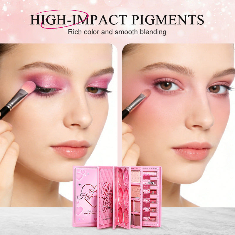 🎉✨️Amazing 50% OFF！💄Recommended by makeup artists！👱🏻‍♀️One palette covers all your full-face makeup looks！All-in-One Makeup Palette Book Set