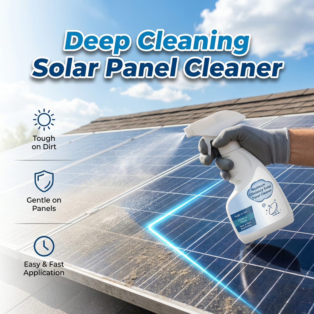 🔥¡Oferta imperdible con 50% de descuento!🔥 Limpiador en aerosol para paneles solares: alta eficiencia, sin manchas, biodegradable, 946 ml (32 oz) rinde 570 litros (150 galones) ☀️