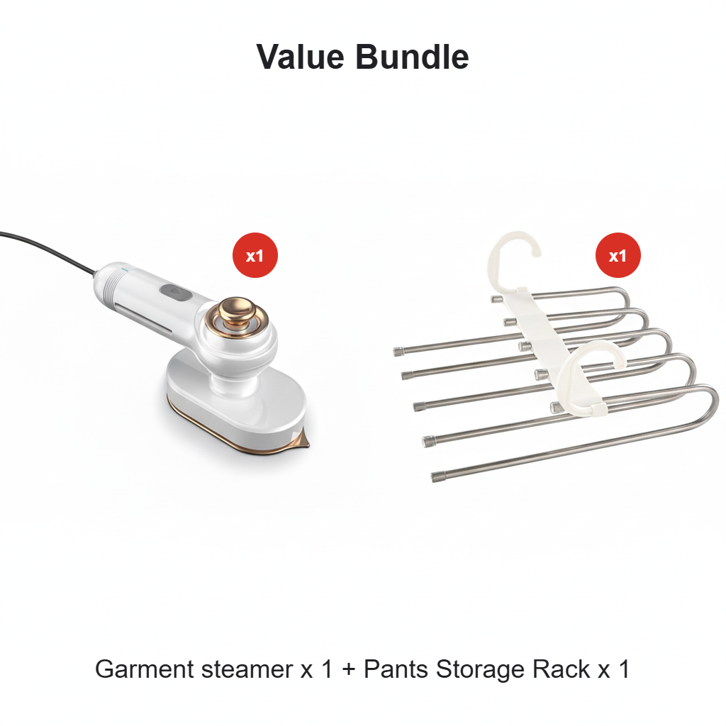 🥳2026 HOT SALE🥳💞50K+ SOLD!💥🧺💨 50% OFF! Steam Iron & Steamer 2-in-1 – Kills 99.99% mites & bacteria. 5s preheat, 150ml tank. Ceramic plate, even heat. Safe for silk to cotton. Your fabric care essential. 🛡️🌿