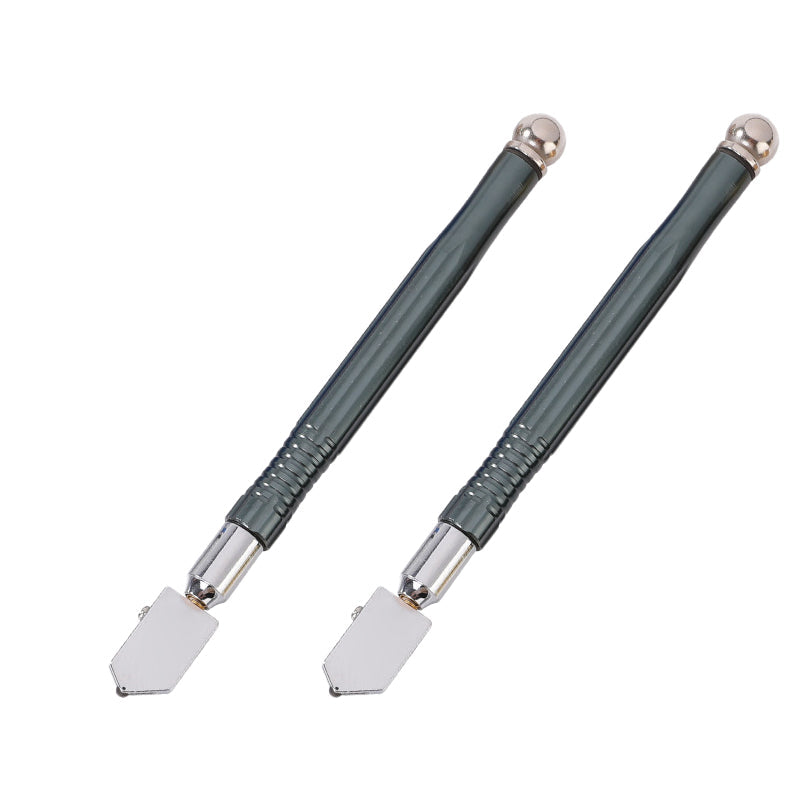 Cortador de vidrio de diamante profesional con mango de aleación de metal y rueda de rodillo.