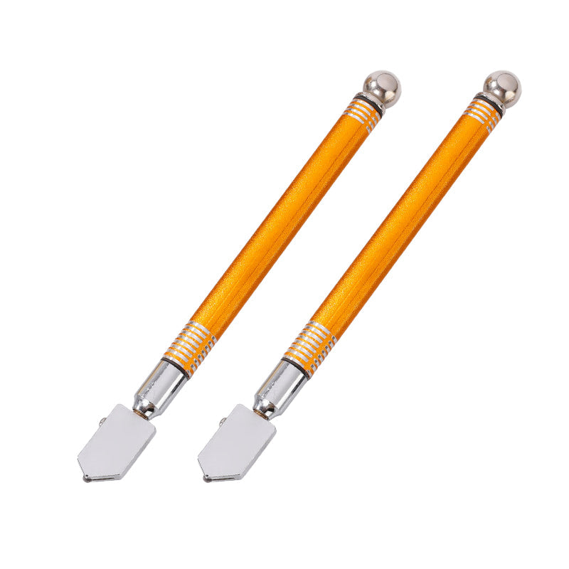 Cortador de vidrio de diamante profesional con mango de aleación de metal y rueda de rodillo.