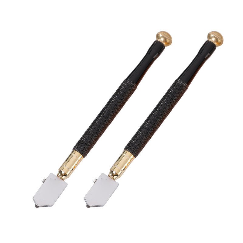 Cortador de vidrio de diamante profesional con mango de aleación de metal y rueda de rodillo.