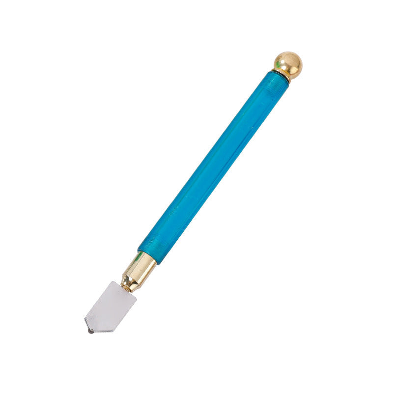 Cortador de vidrio de diamante profesional con mango de aleación de metal y rueda de rodillo.