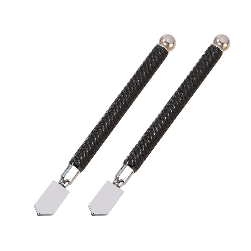 Cortador de vidrio de diamante profesional con mango de aleación de metal y rueda de rodillo.