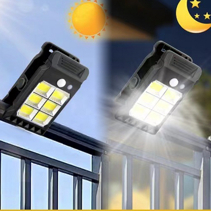 🌞 Lámpara solar con sensor de movimiento y clip: iluminación exterior ecológica y de bajo consumo energético 🌍💡