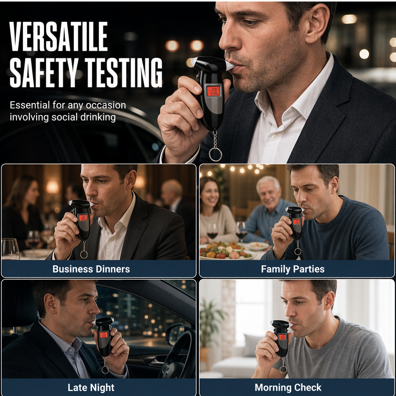 🚗 LIMITED-TIME 50% OFF! Portable Digital Breath Alcohol Tester, Keychain Alcohol Detector with LCD Screen