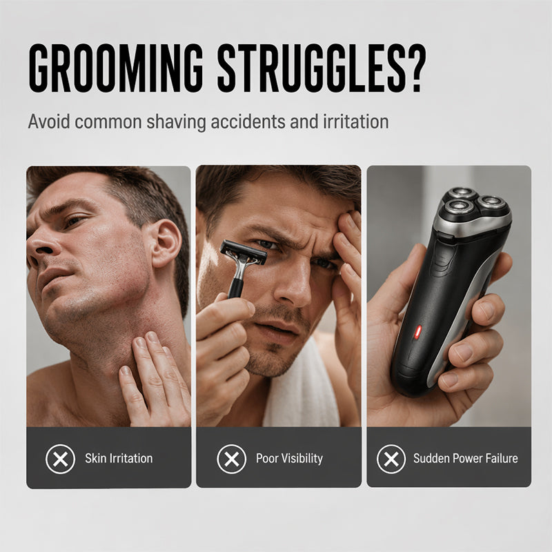 🪒 Men's 2-in-1 Body Hair Trimmer — Dual-Head Body Groomer