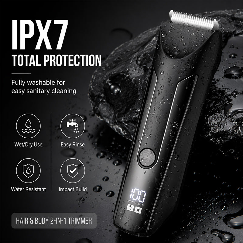 🪒 Men's 2-in-1 Body Hair Trimmer — Dual-Head Body Groomer