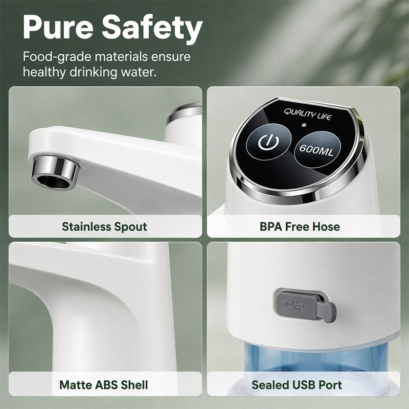 Rechargeable Electric Water Bottle Pump