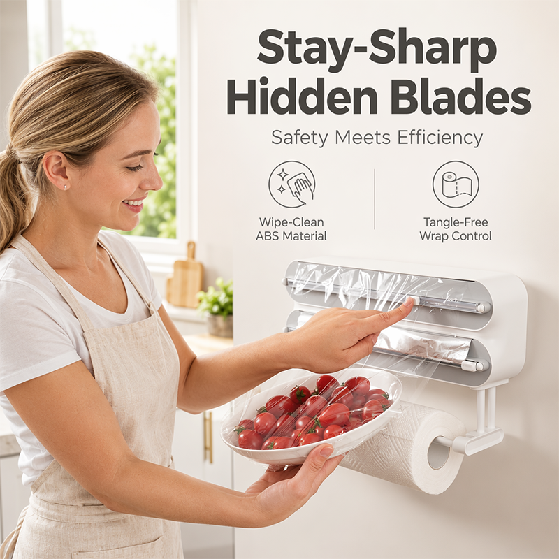 2-in-1 Magnetic Wrap Cutter & Towel Holder