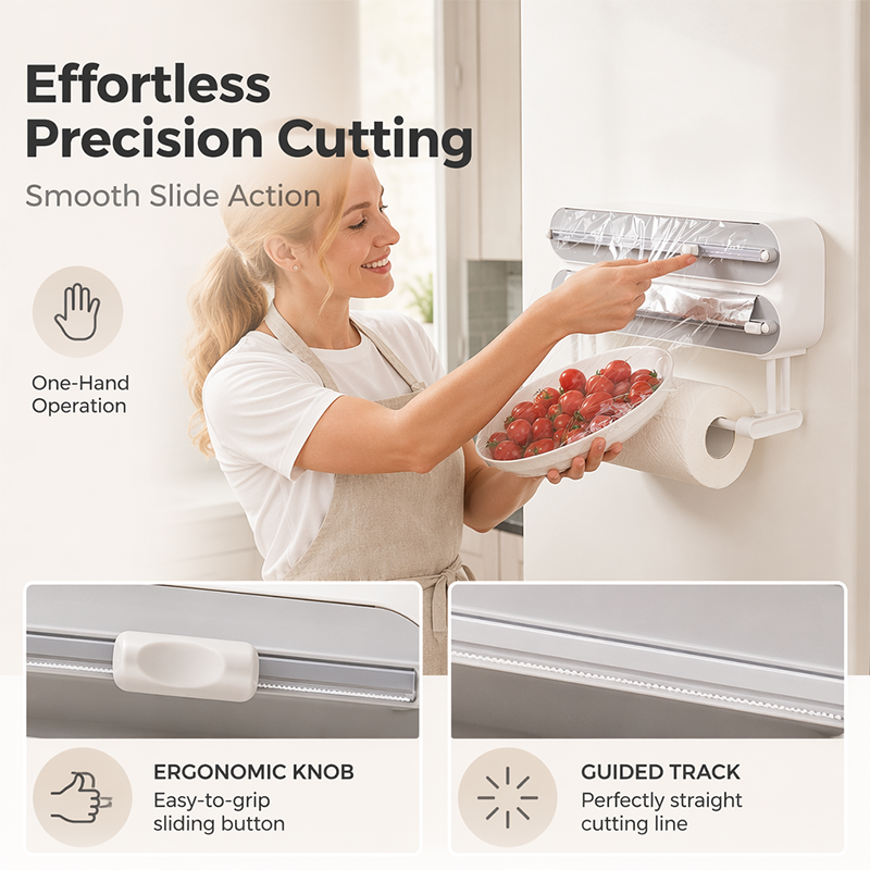 2-in-1 Magnetic Wrap Cutter & Towel Holder