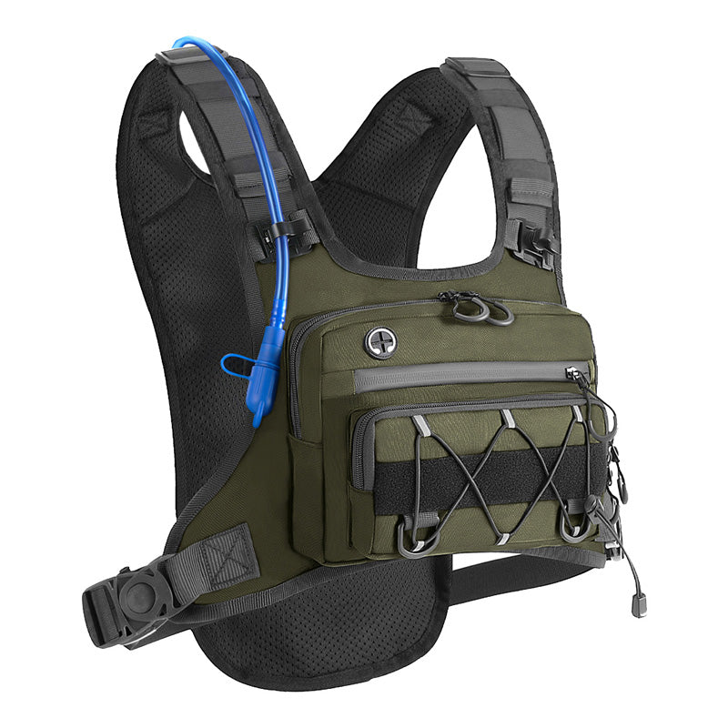🔥Hot Sale 50% OFF🔥Front & Back Cycling Vest Pack for Men – Hydration Ready, 3L Storage, Breathable Mesh 🏃