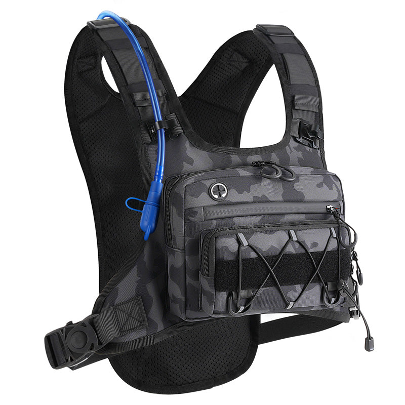 🔥Hot Sale 50% OFF🔥Front & Back Cycling Vest Pack for Men – Hydration Ready, 3L Storage, Breathable Mesh 🏃