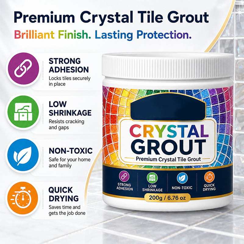 🔥¡Oferta imperdible con 50% de descuento!🔥 Lechada para azulejos Crystal – Impermeable, de alta resistencia, para azulejos y mosaicos 💎
