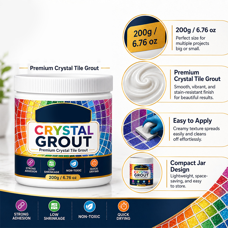 🔥¡Oferta imperdible con 50% de descuento!🔥 Lechada para azulejos Crystal – Impermeable, de alta resistencia, para azulejos y mosaicos 💎